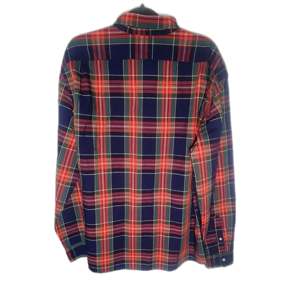 J. Crew Red White Blue Green flannel Shirt - Picture 2 of 4